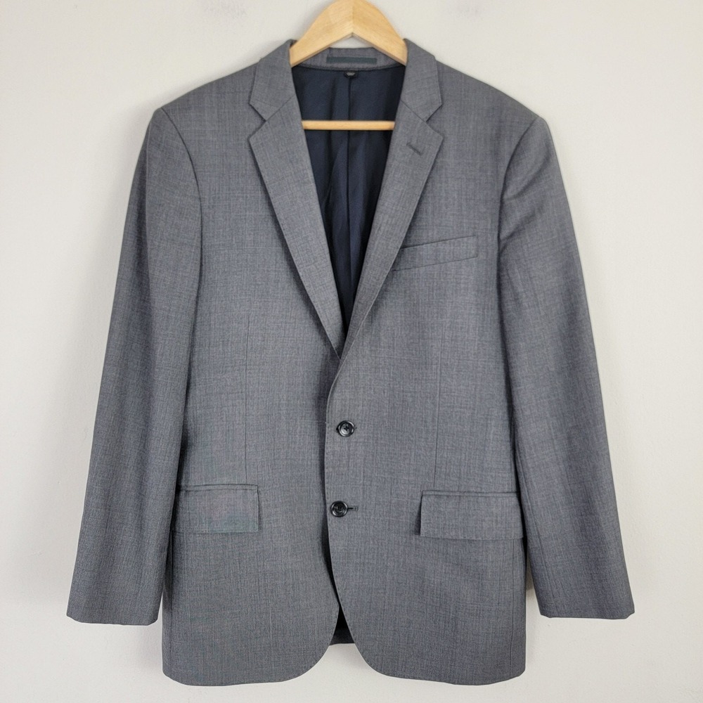 J Crew Tollegno 1900 Ludlow Blazer Mens 40S Gray Single Breasted Sports Jacket